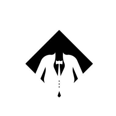 Smokin logosu tasarımı illüstrasyon klasik hipster vektörü