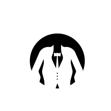 Smokin logosu tasarımı illüstrasyon klasik hipster vektörü