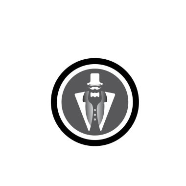 Smokin logosu tasarımı illüstrasyon klasik hipster vektörü