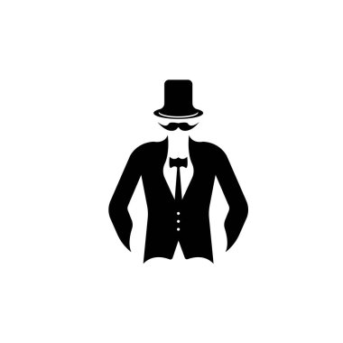 Smokin logosu tasarımı illüstrasyon klasik hipster vektörü