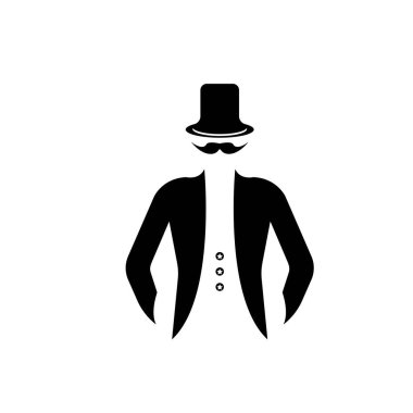 Smokin logosu tasarımı illüstrasyon klasik hipster vektörü