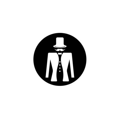 Smokin logosu tasarımı illüstrasyon klasik hipster vektörü