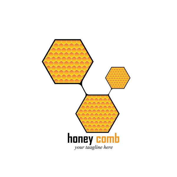 Honey Comb Logo Template Design Vector Emblem Design Concept Creative — Stock Vector