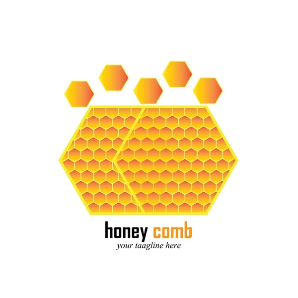 Honey Comb Λογότυπο Πρότυπο Σχεδιασμού Διάνυσμα Έμβλημα Έννοια Σχεδιασμού Δημιουργικό — Διανυσματικό Αρχείο