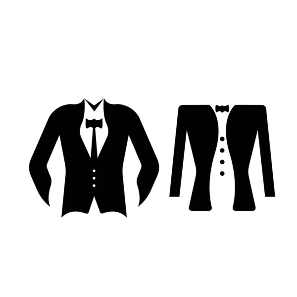 Tuxedo Logo Illustration Design Vintage Hipster Vecteur — Image vectorielle