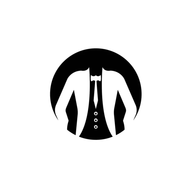 Tuxedo Logo Illustration Design Vintage Hipster Vecteur — Image vectorielle