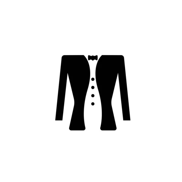 Tuxedo Logo Design Illustration Vintage Hipster Vector — ストックベクタ