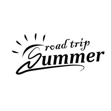 Yaz tatili tasarım elementleri. Retro ve klasik şablonlar. Etiketler Rozet amblemi vektör resimlemesi