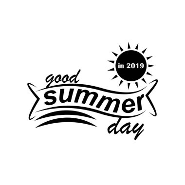 Summer holidays design elements set. Retro and vintage templates. Labels  Badges emblem vector illustration
