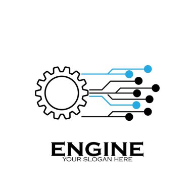 Teknoloji Logosu Tasarım Vektörü, Amblem, Tasarım Konsepti, Yaratıcı Sembol, Simge Simgesi, Simge