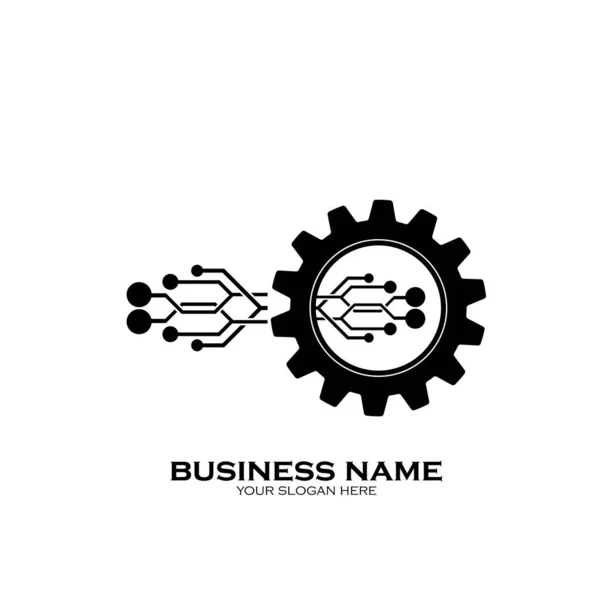 Wektor Projektowania Logo Technologii Godło Koncepcja Projektu Symbol Kreatywności Ikona — Wektor stockowy