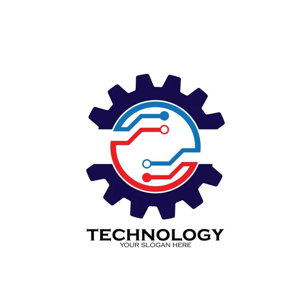 Wektor Projektowania Logo Technologii Godło Koncepcja Projektu Symbol Kreatywności Ikona — Wektor stockowy