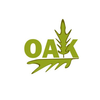 Meşe Yaprağı Logosu Tasarımı Şablon Çizimi