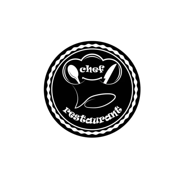 Chef Sombrero Icono Logotipo Plantilla Vector Ilustración — Vector de stock