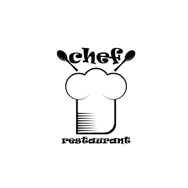 Modèle Logo Icône Chapeau Chef Illustration Vectorielle — Image vectorielle