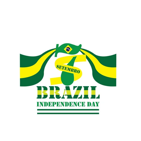 Modèle Conception Vectorielle Jour Indépendance Brésil — Image vectorielle
