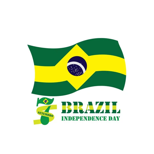 ブラジル独立記念日ベクトルデザインテンプレート — ストックベクタ