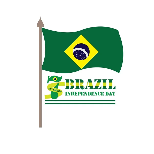 Modèle Conception Vectorielle Jour Indépendance Brésil — Image vectorielle