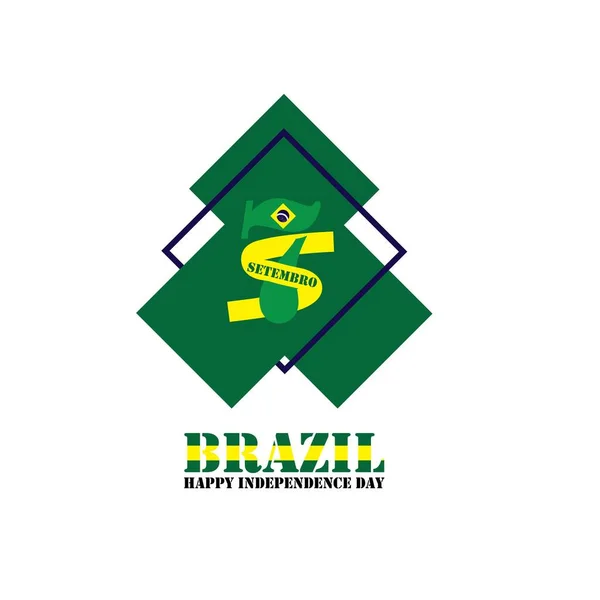 Brasiliens Unabhängigkeitstag Vektor Design Vorlage — Stockvektor