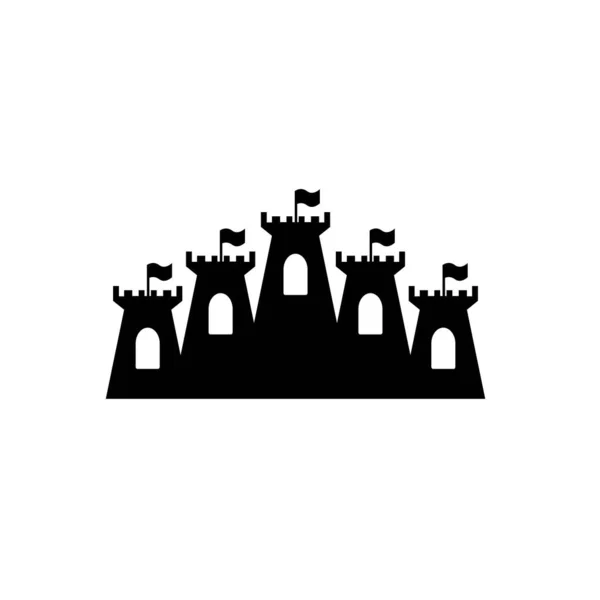 Иконка Замка Модной Плоской Иллюстрации Логотипа Логотипа — стоковый вектор