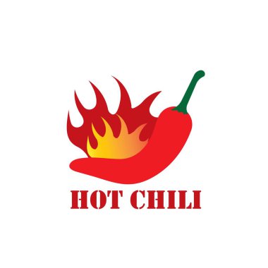 Chili Logo Tasarım Şablonu, Hot Chili Logo Tasarım Konsepti