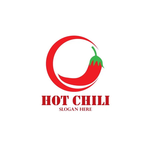 Chili Logo Tasarım Şablonu Hot Chili Logo Tasarım Konsepti — Stok Vektör