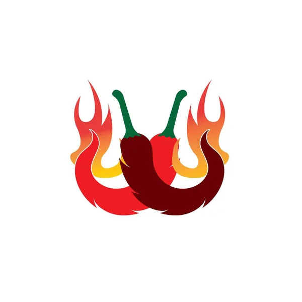 Chili Logo Designvorlage Hot Chili Logo Designkonzept — Stockvektor