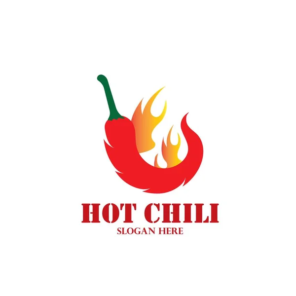Chili Logo Designvorlage Hot Chili Logo Designkonzept — Stockvektor