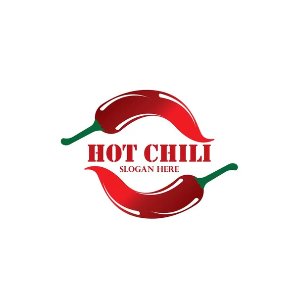 Chili Logo Designvorlage Hot Chili Logo Designkonzept — Stockvektor
