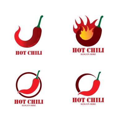 Chili Logo Tasarım Şablonu, Hot Chili Logo Tasarım Konsepti