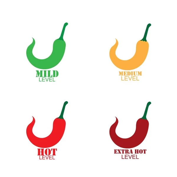 Plantilla Diseño Logotipo Chile Concepto Diseños Logotipo Chile Caliente — Archivo Imágenes Vectoriales