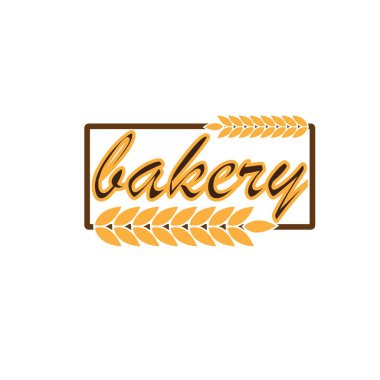 Buğday vektör illüstrasyonlu Pastane Logo Rozeti