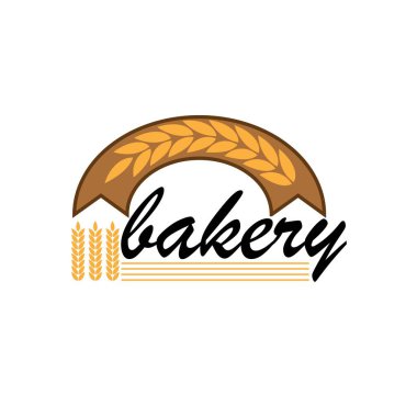 Buğday vektör illüstrasyonlu Pastane Logo Rozeti