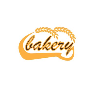 Buğday vektör illüstrasyonlu Pastane Logo Rozeti