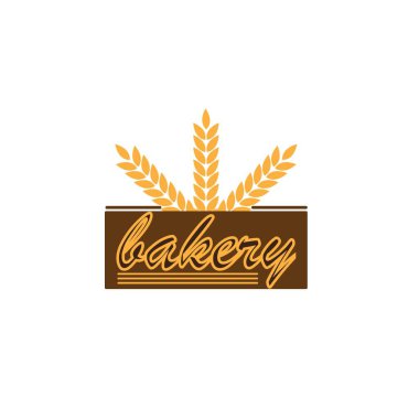 Buğday vektör illüstrasyonlu Pastane Logo Rozeti