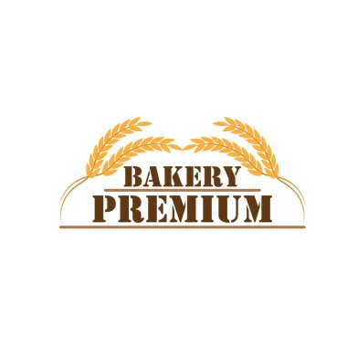 Buğday vektör illüstrasyonlu Pastane Logo Rozeti