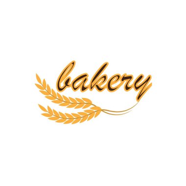Buğday vektör illüstrasyonlu Pastane Logo Rozeti