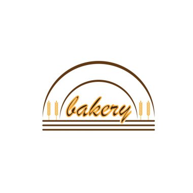 Buğday vektör illüstrasyonlu Pastane Logo Rozeti