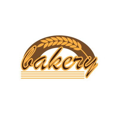 Buğday vektör illüstrasyonlu Pastane Logo Rozeti