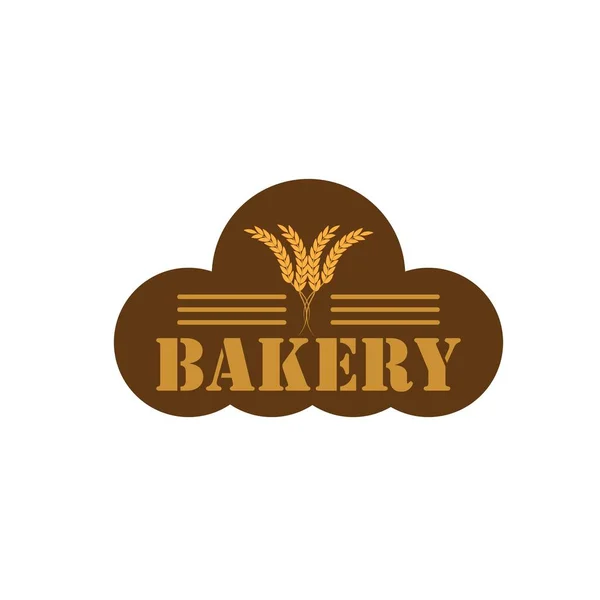 Insignia Del Logotipo Panadería Con Ilustración Vector Trigo — Vector de stock