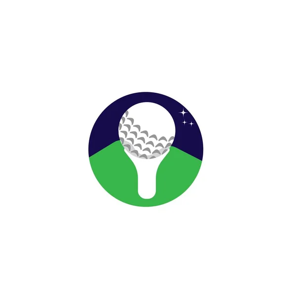 ゴルフアイコンロゴデザインテンプレートベクトルイラスト — ストックベクタ