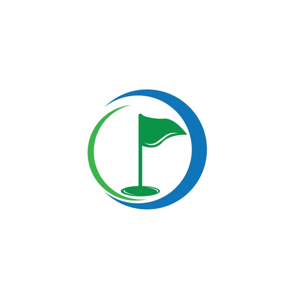 Golf Simgesi Logo Tasarımı Şablon Çizimi — Stok Vektör