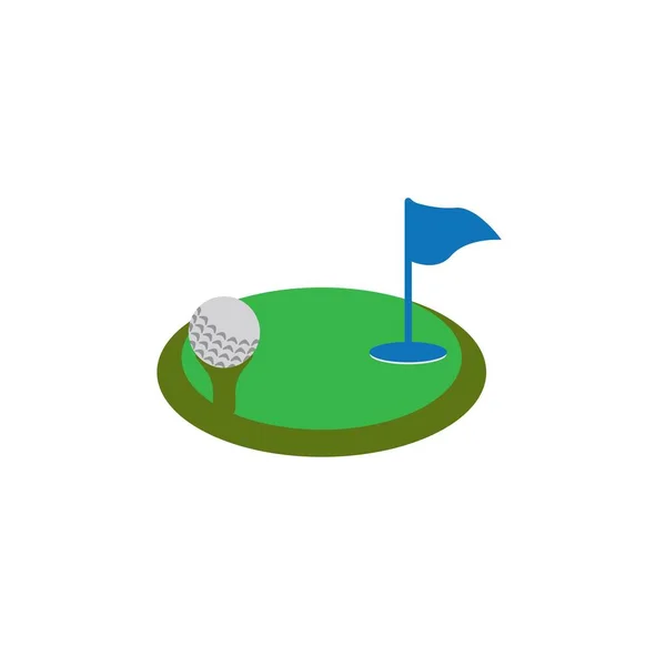 Illustrazione Vettoriale Modello Logo Icona Golf — Vettoriale Stock