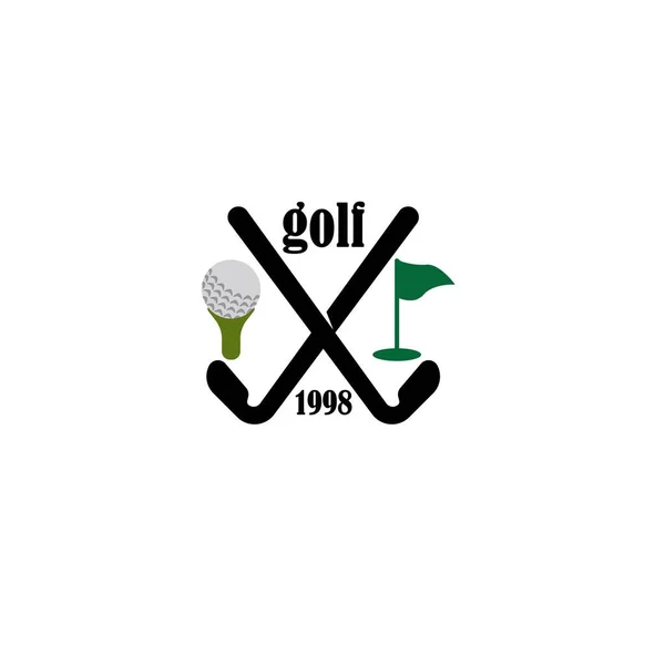 Шаблон Дизайну Логотипу Значка Гольфу Векторні Ілюстрації — стоковий вектор