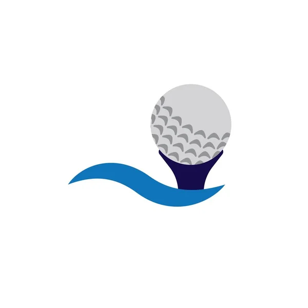 Icono Golf Logotipo Diseño Plantilla Vector Ilustración — Archivo Imágenes Vectoriales