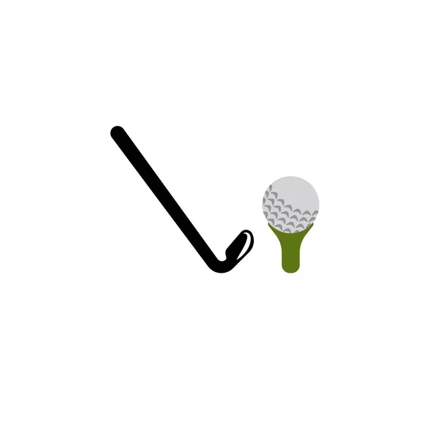 Golf Simgesi Logo Tasarımı Şablon Çizimi — Stok Vektör