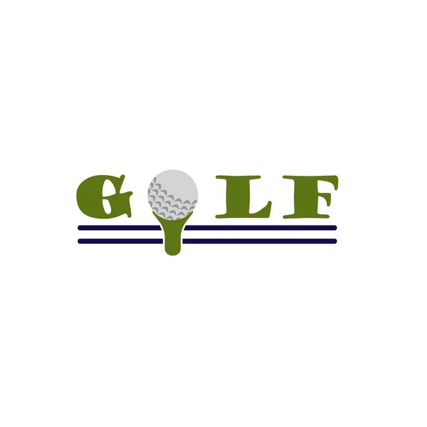ゴルフアイコンロゴデザインテンプレートベクトルイラスト — ストックベクタ