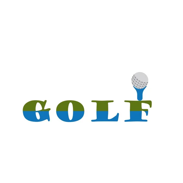 Icono Golf Logotipo Diseño Plantilla Vector Ilustración — Archivo Imágenes Vectoriales