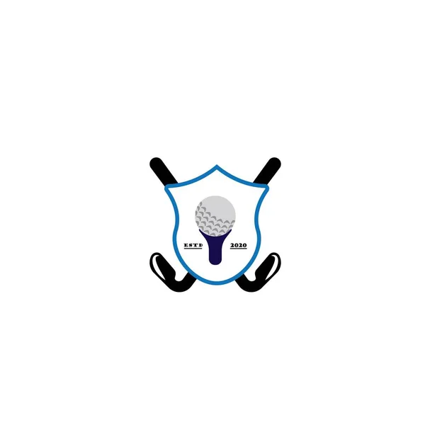 Golf Ikon Logotyp Design Mall Vektor Illustration — Stock vektor