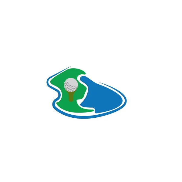 Illustrazione Vettoriale Modello Logo Icona Golf — Vettoriale Stock